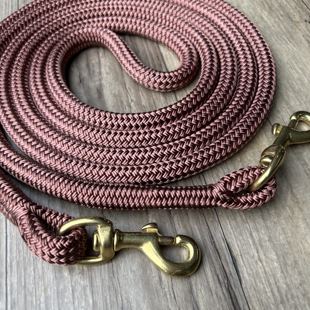 Bally Tack Rope One Reins with clips- Brown