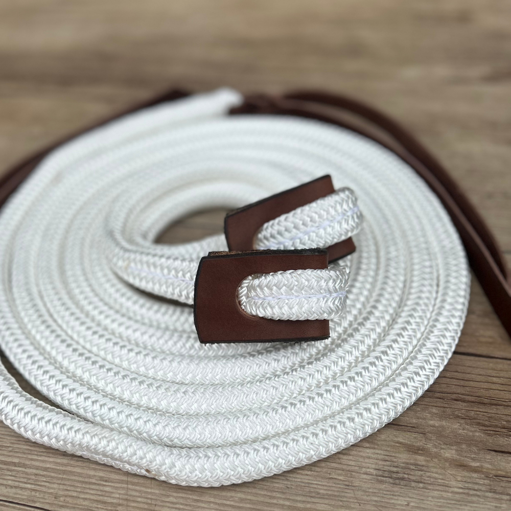 Bally Tack Rope Reins-Loop- White