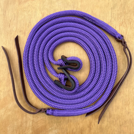 Bally Tack Rope Reins-Loop-Purple
