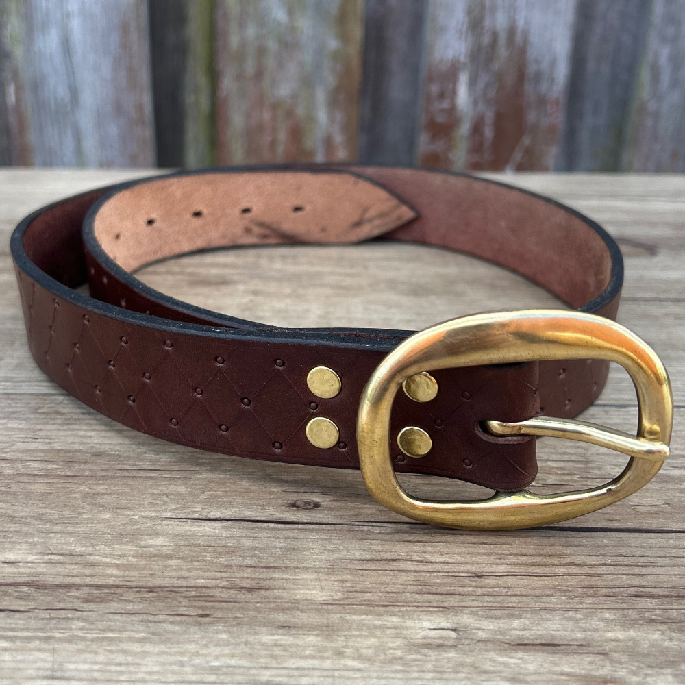 Leather Belt-Check-38"