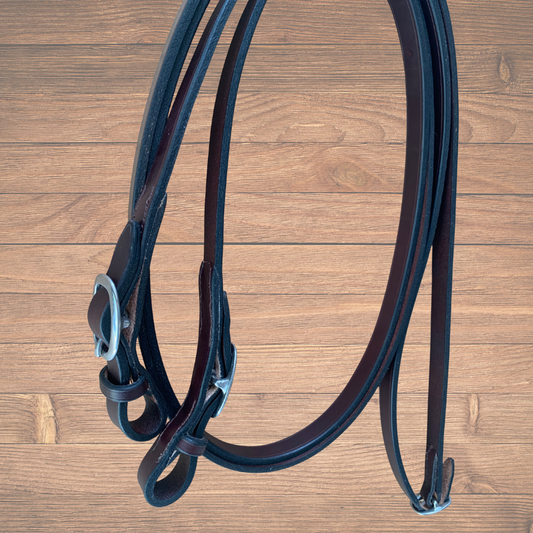 Bally Tack Leather Reins-Buckle