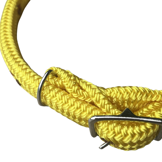 Bally Tack Rope Dog Collar-Yellow