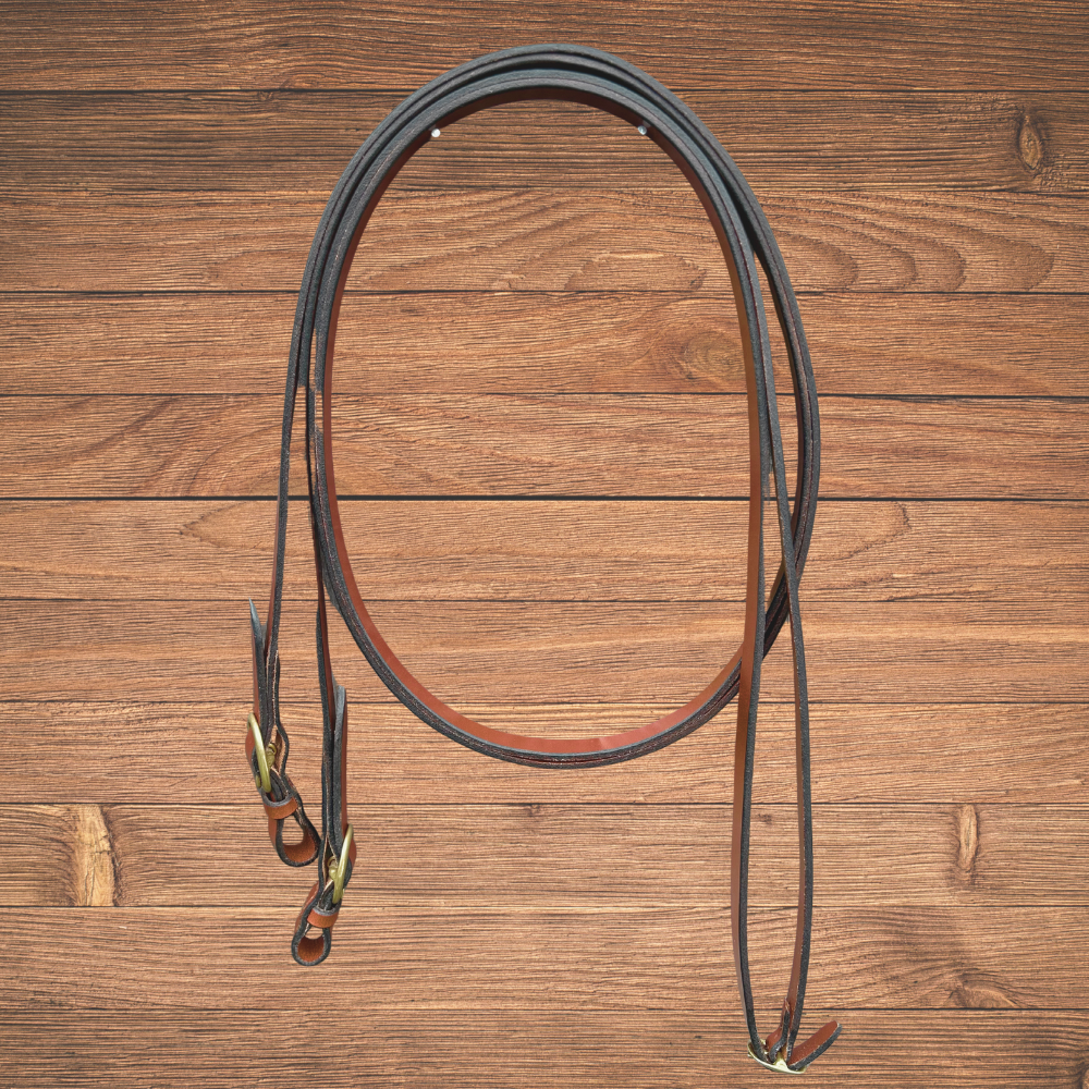 Bally Tack Leather Show Reins-Aus Nutt