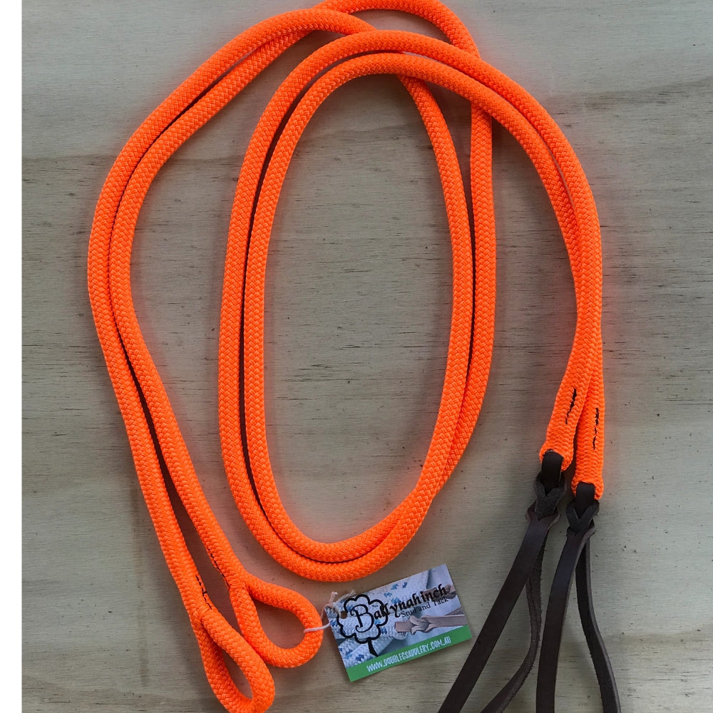 Bally Tack Rope Reins-Loop- Orange