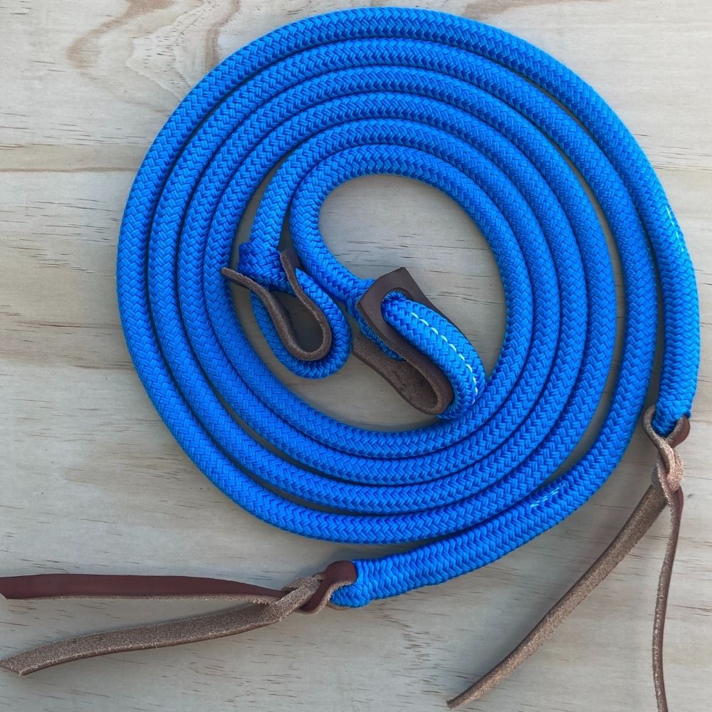 Bally Tack Rope Reins-Loop-Sky Blue