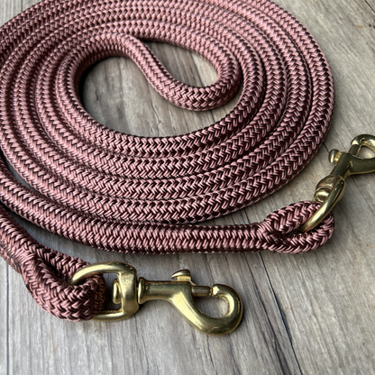 Bally Tack Rope One Reins with clips- Brown