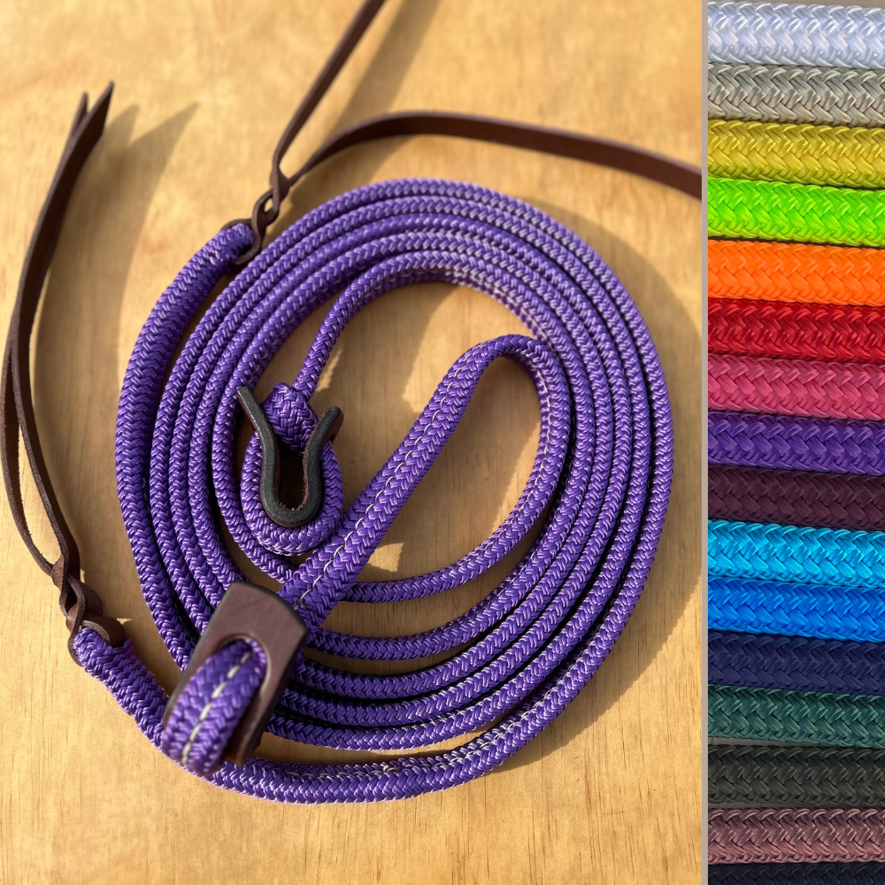 Bally Tack Rope Flat Split Campdraft Reins-Loop – Double C Saddlery ...