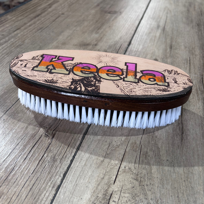 Personalised Grooming Brush- Vintage Cowgirl