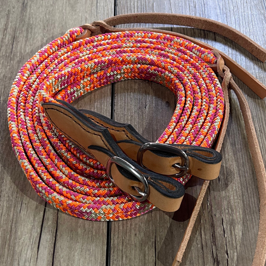 New ! Bally Tack Rope Flat Split Campdraft Reins-Buckle- Vintage Cowgirl