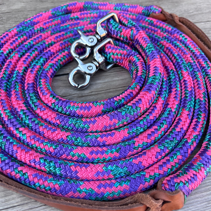 Bally Tack Rope Split Reins- Round Clips-Daisy Bliss