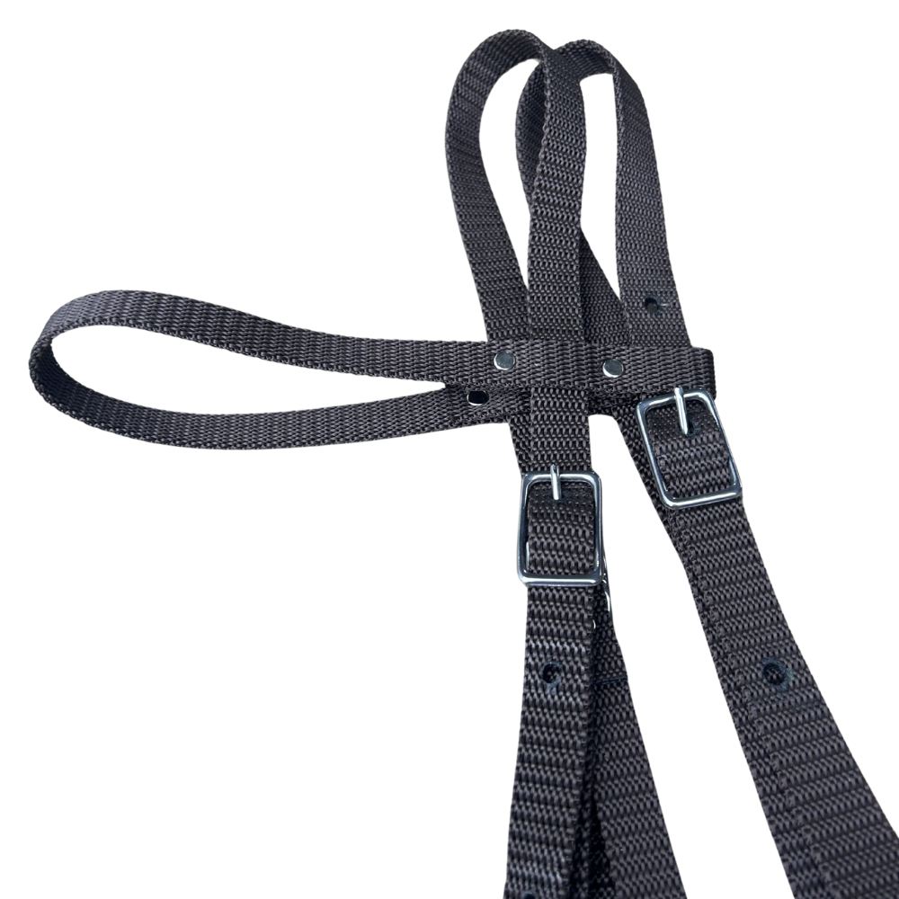 Bally Tack Web Western Bridle-Brown