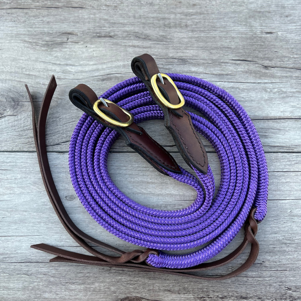 Bally Tack Rope Flat Split Campdraft Reins-Buckle – Double C Saddlery ...