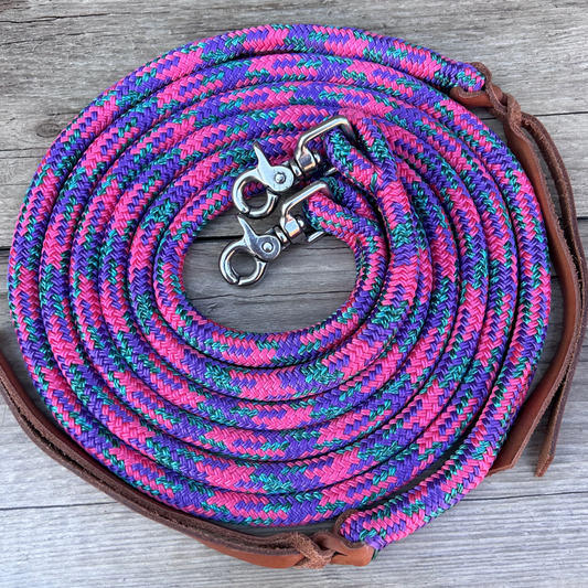 Bally Tack Rope Split Reins- Round Clips-Daisy Bliss