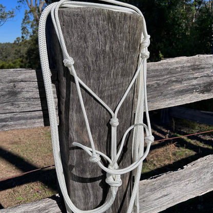 Bally Tack Rope Halter/Lead Combo- White