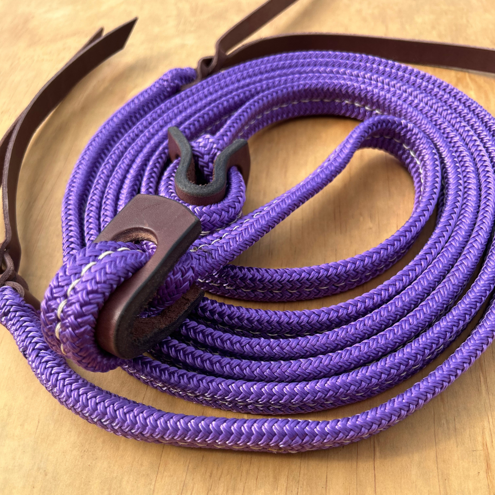 Bally Tack Rope Flat Split Campdraft Reins-Loop