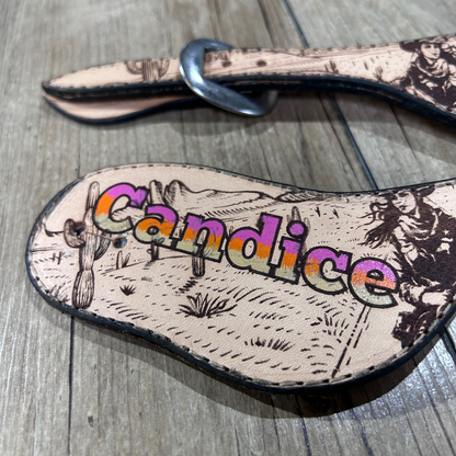 Bally Tack Western Leather Spur Straps- Vintage Cowgirl