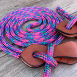 NEW ! Bally Tack Rope Joined Reins-Round Slobber Straps-Daisy Bliss