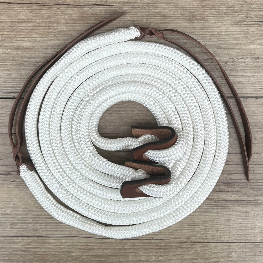 Wallin Rope Bally Tack Rope Reins-Loop- White – Double C Saddlery Australia