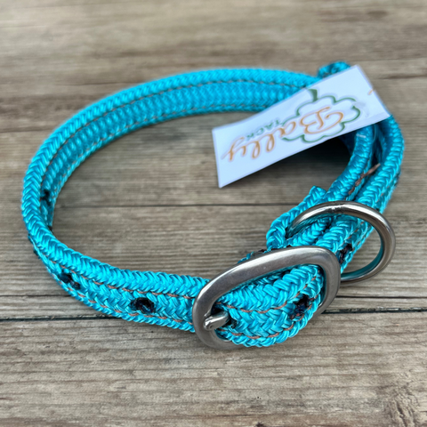 Bally Tack Rope Dog Collar -Turquoise