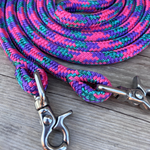 Bally Tack Rope Joined Reins- Round Clips-Daisy Bliss