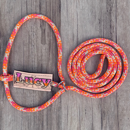 New ! Bally Tack Rope Cattle Halter- Leather Nose Vintage Cowgirl