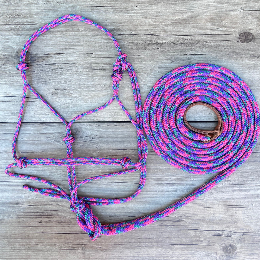 Bally Tack Rope Halter & Lead Combo-Daisy Bliss