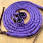 Bally Tack Rope Loop Split Reins 12mm - Purple