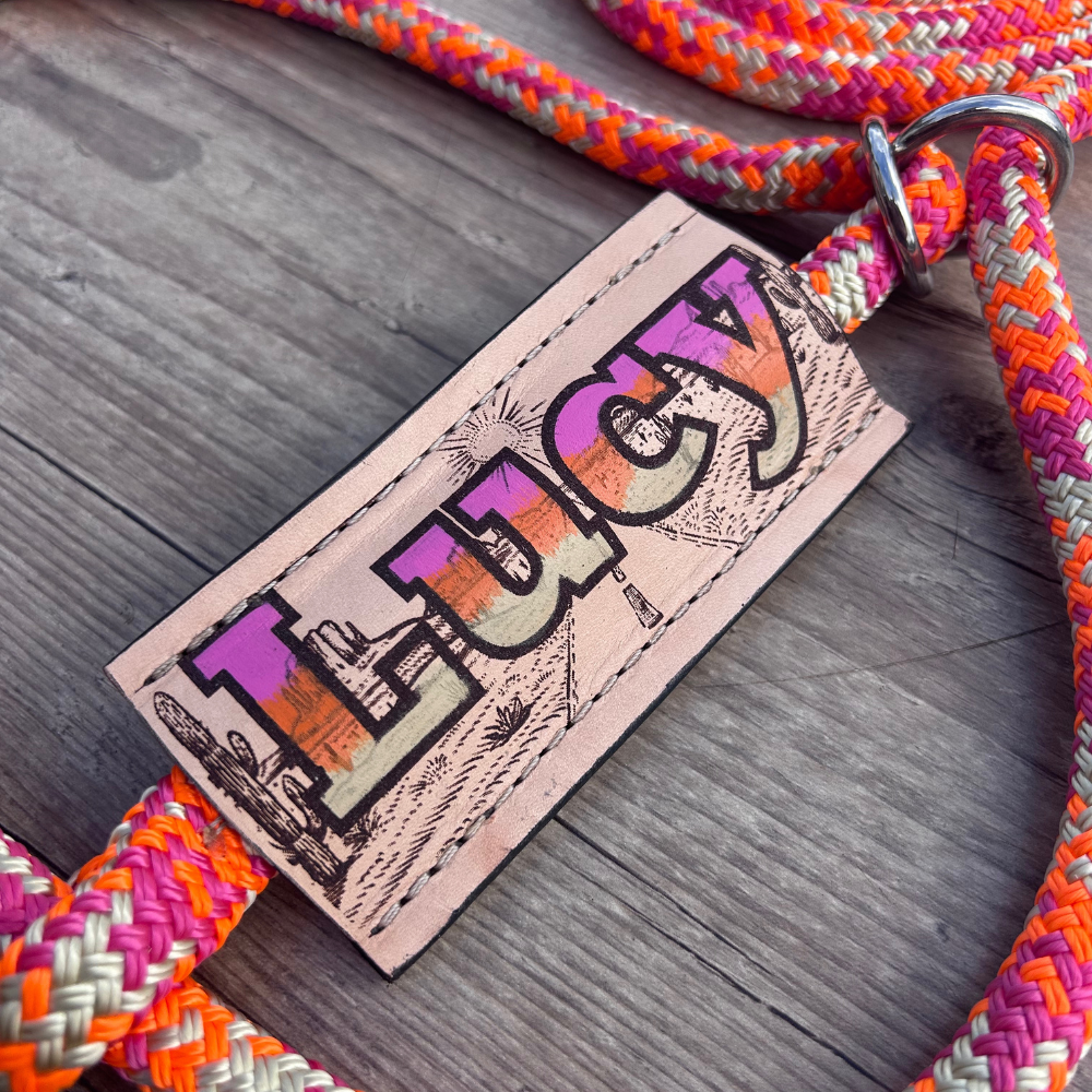 New ! Bally Tack Rope Cattle Halter- Leather Nose Vintage Cowgirl