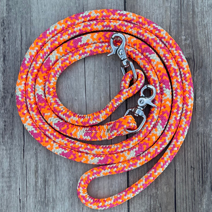 New ! Bally Tack Rope One Reins with clips- Vintage Cowgirl