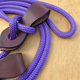 Bally Tack Rope Joined Reins with Slobber Straps 12mm - Purple