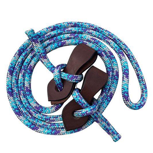 Bally Tack Round Rope Joined Reins - Slobber Straps - Prairie Jewel