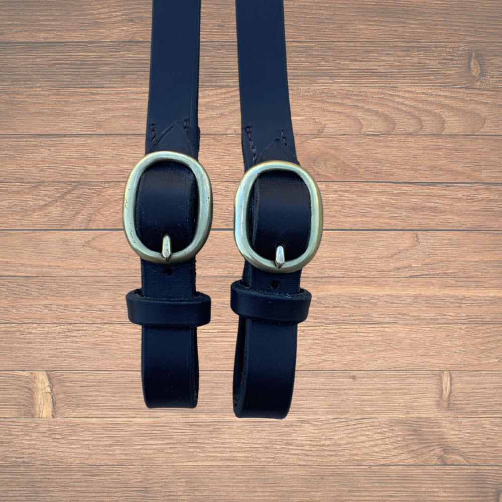 Bally Tack Leather Reins-Buckle