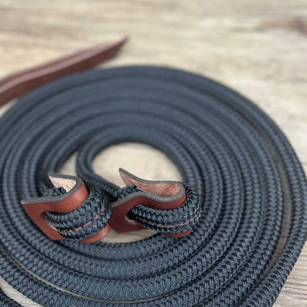 Bally Tack Rope Reins-Loop-Black