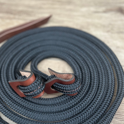 Bally Tack Rope Reins-Loop-Black