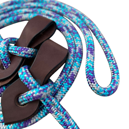 Bally Tack Round Rope Joined Reins - Slobber Straps - Prairie Jewel
