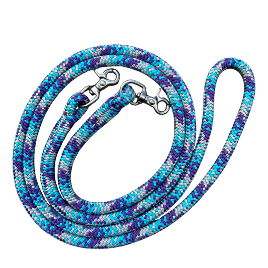 Bally Tack Rope One Reins with Clips-Prairie Jewel