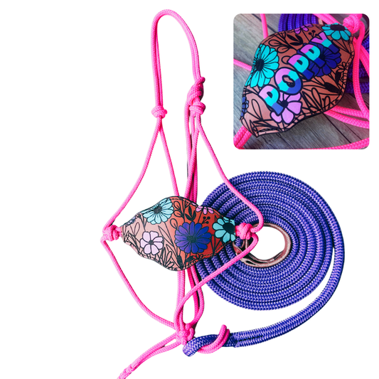 Bally Tack Rope Halter/Lead Combo-Bronc-Daisy Bliss