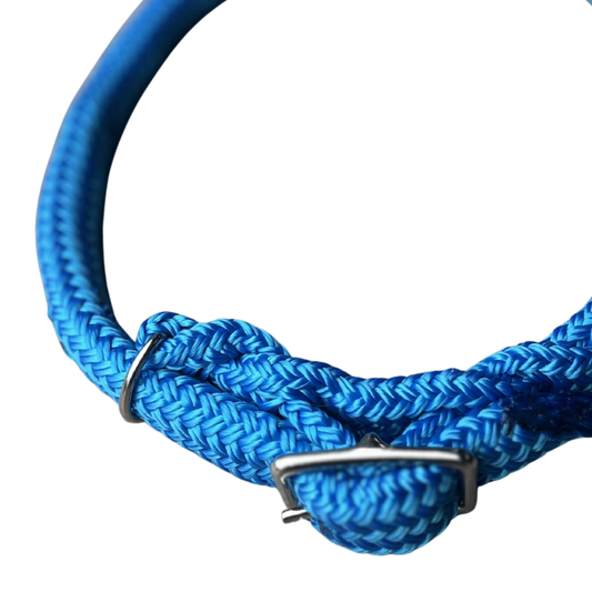 Bally Tack Rope Dog Collar-Sky Blue