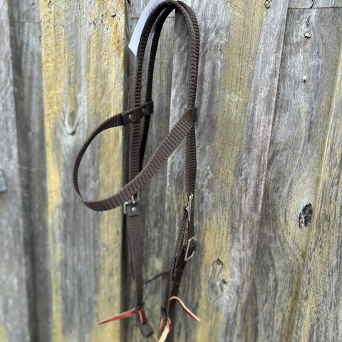 Bally Tack Web Western Bridle-Brown