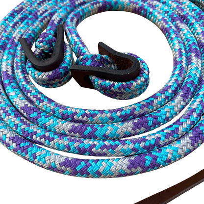 Bally Tack Rope Flat Split Campdraft Reins-Loop-Prairie Jewel