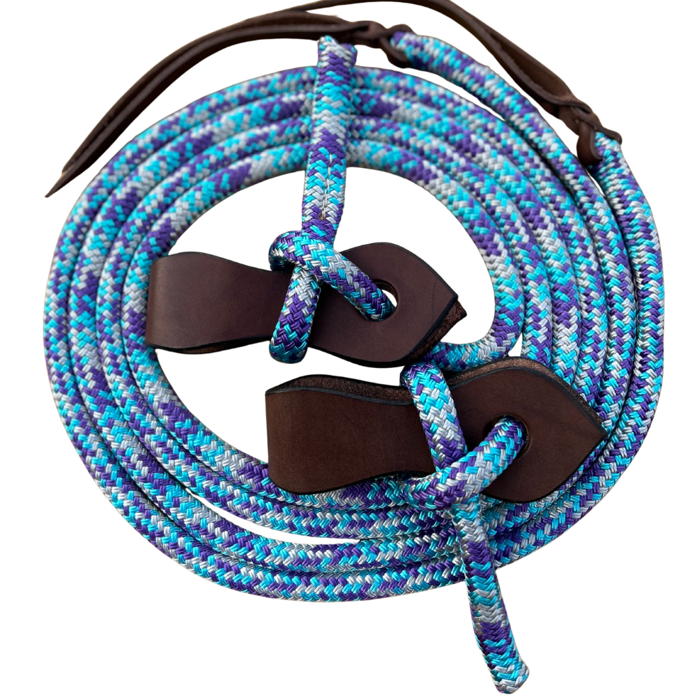Bally Tack Round Rope Reins - Slobber Straps Prairie Jewel