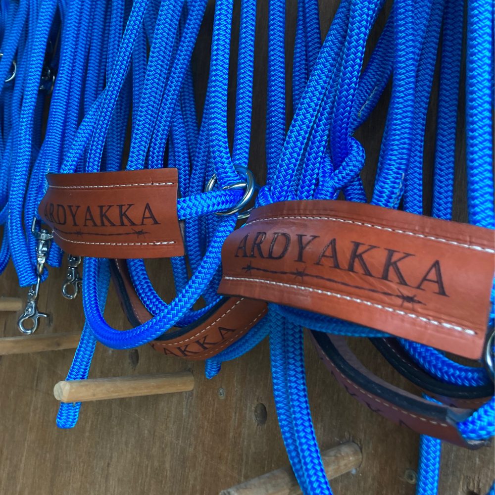 Bally Tack Rope Adjustable Cattle Halter- Laser Name