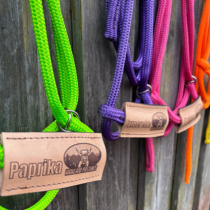 Bally Tack Rope Adjustable Cattle Halter- Laser Name