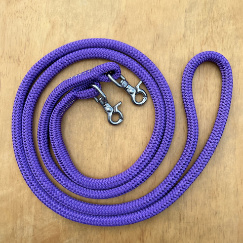 Australian Made/ Round Rope Reins with clips, slobber straps , loop ...