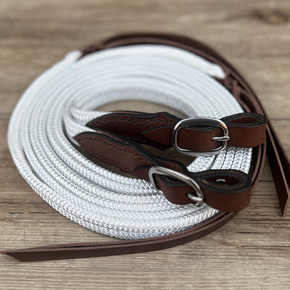 Bally Tack Rope Flat Split Campdraft Reins-Buckle