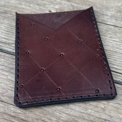 Leather Card Pouch-Check