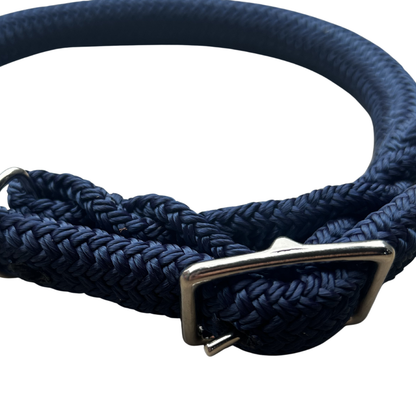 Bally Tack Rope Dog Collar-Navy