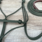 Bally Tack Rope Halter/Lead Combo- Olive