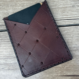 Leather Card Pouch-Check