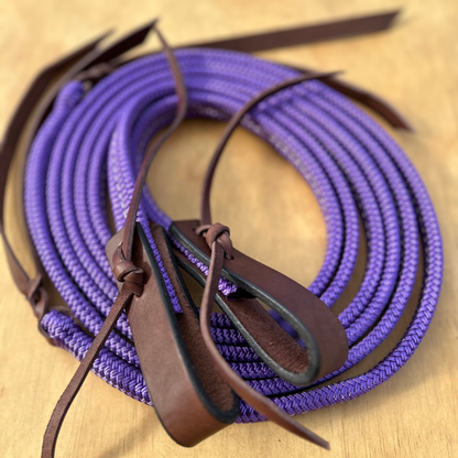 Bally Tack Rope Flat Split Campdraft Reins-Slobber Straps